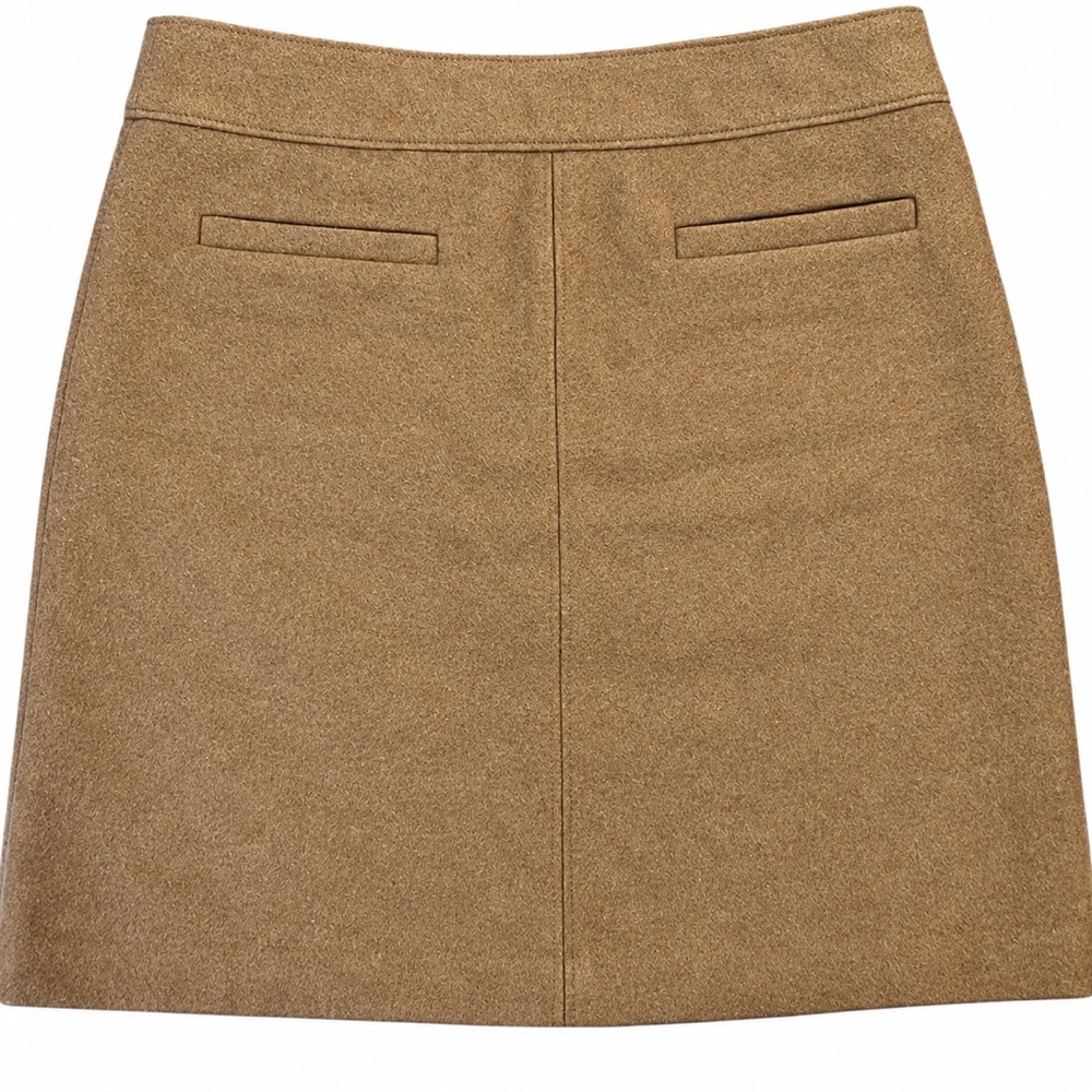 LOFT Tan Wool Mini Skirt